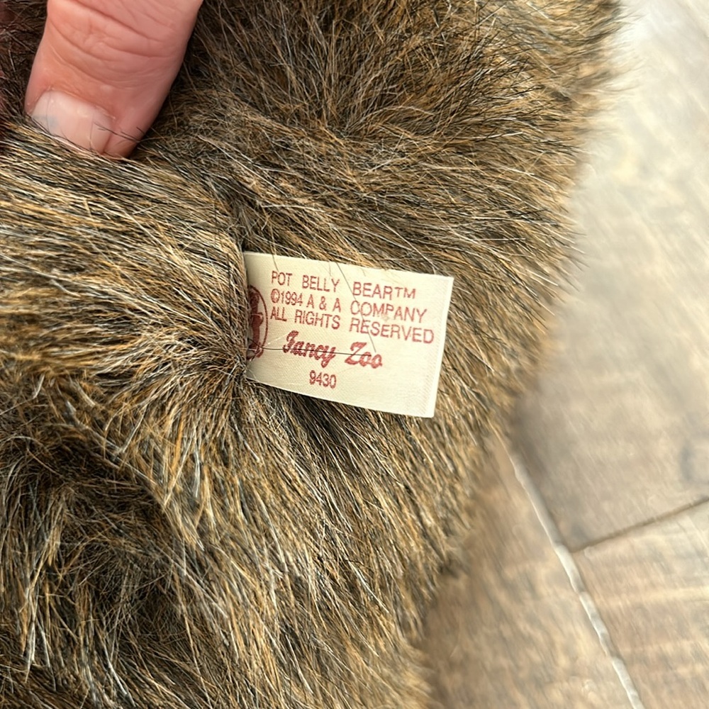 A & A Company Fancy Zoo Pot Belly‎ Bear Plush from 1994 12 inch - Picture 4 of 8
